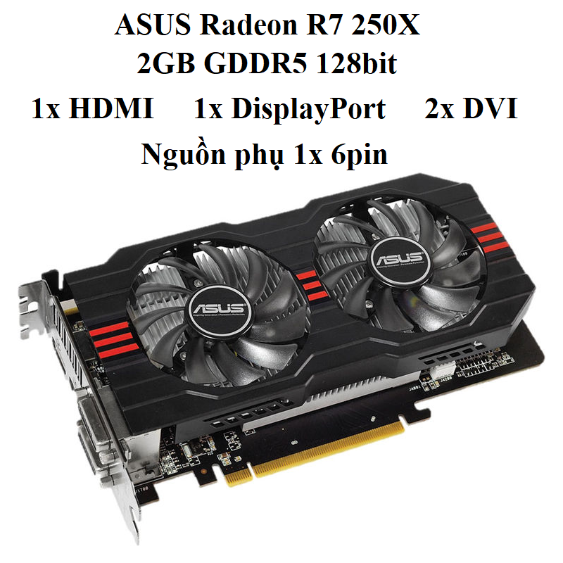 card ASUS R7 250X -2gb d5