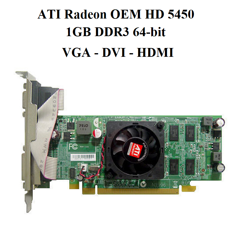 card TI Radeon OEM HD 5450 1GB DDR3 64-bit