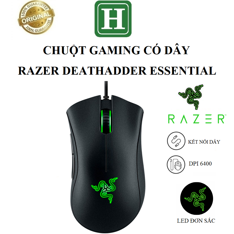 Chuột Gaming Razer Deathadder Essential - Hàng chính hãng BH 6 tháng