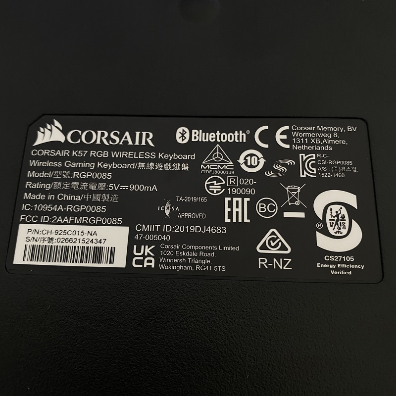 Bàn phím Gaming không dây CORSAIR K57, Bàn phím giả cơ hàng chính hãng BH 6 tháng