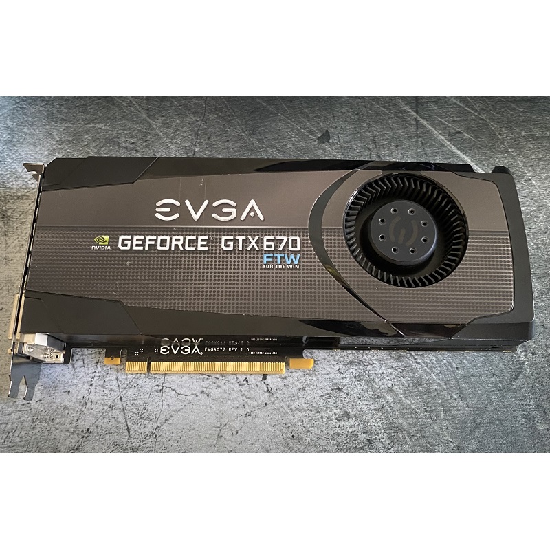 Card màn hình EVGA GEFORCE GTX670 FTW 2GB DDR5 256bit, hàng zin tháo máy BH 6 tháng