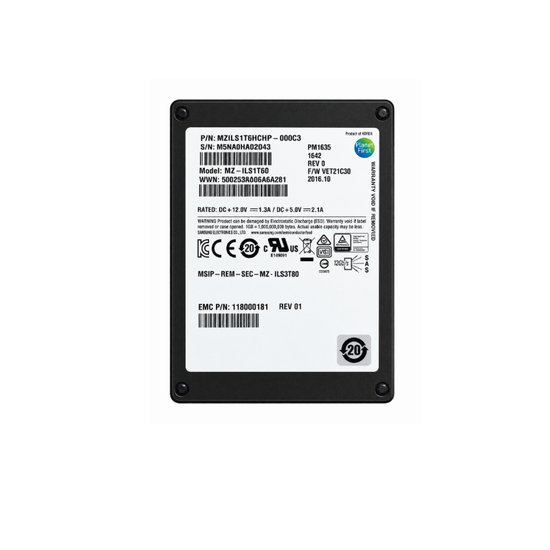 SAS SSD - Samsung PM1635 1,6TB - Enterprise SSD SAS - Bảo hành 6 tháng