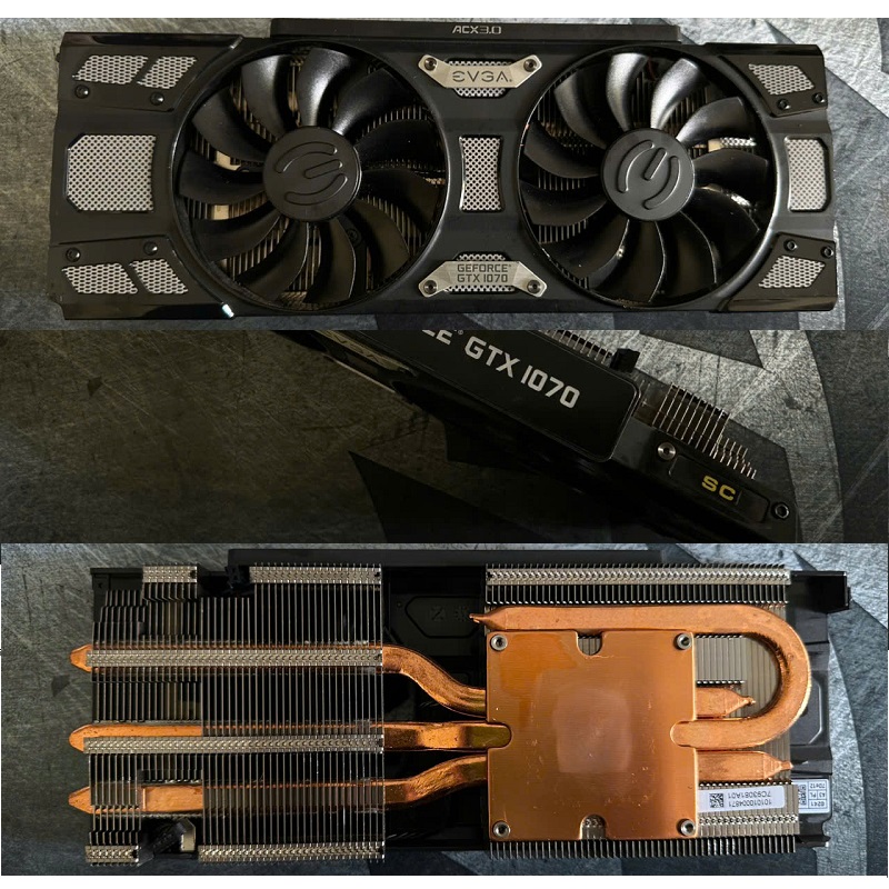 Bộ quạt + tản nhiệt card VGA, RX 460, 580, GTX 1060, 1070,... hàng zin tháo máy