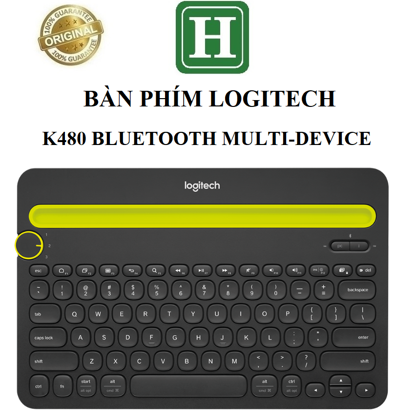 Bàn phím không dây bluetooth Logitech K480 - Kết nối 3 thiết bị, Mac/ PC/ Laptop/Tablet