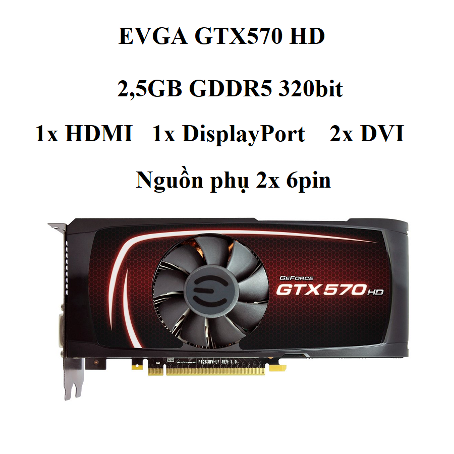 CARD EVGA GTX 570 HD 2,5GB