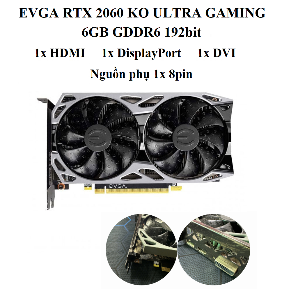 CARD EVGA GeForce RTX 2060 KO ULTRA GAMING 6GD6