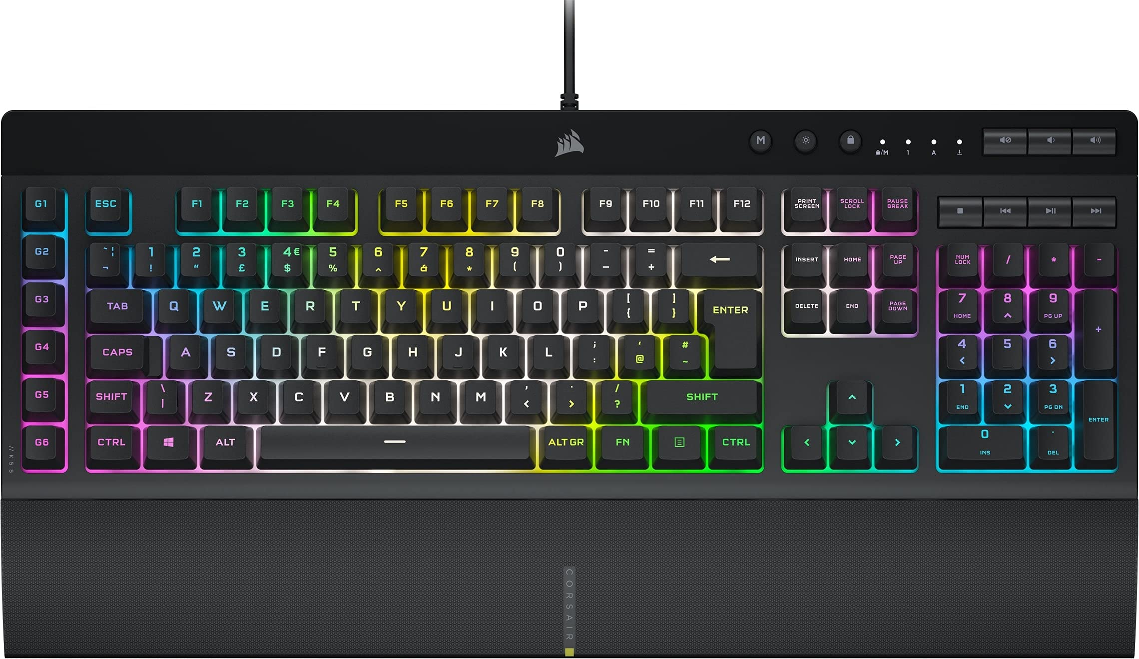 Bàn Phím Gaming RGB CORSAIR K55 RGB Pro, K55 RGB Pro XT - hàng chính hãng BH 12 tháng