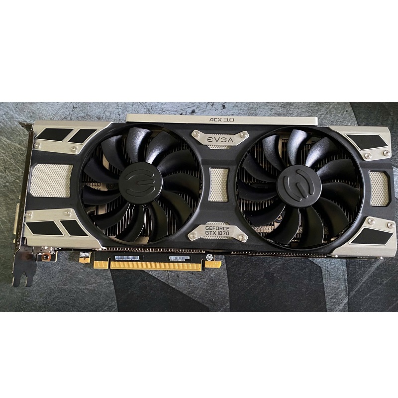 CARD MÀN HÌNH GAMING EVGA GeForce GTX 1070 SC GAMING, 8GB GDDR5 256bit, hàng zin tháo máy BH 6 tháng