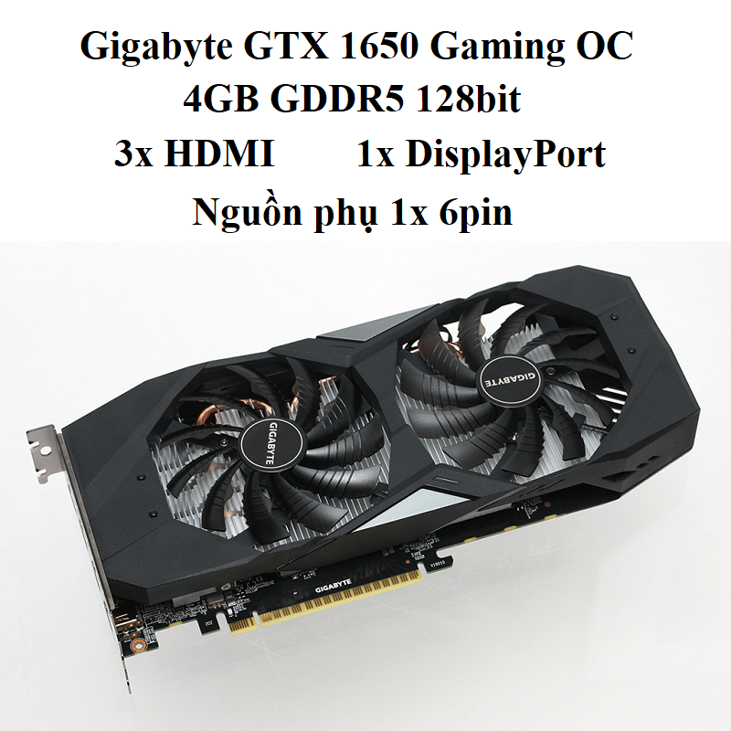 CARD GIGABYTE GTX 1650 GAMING OC - 4GB
