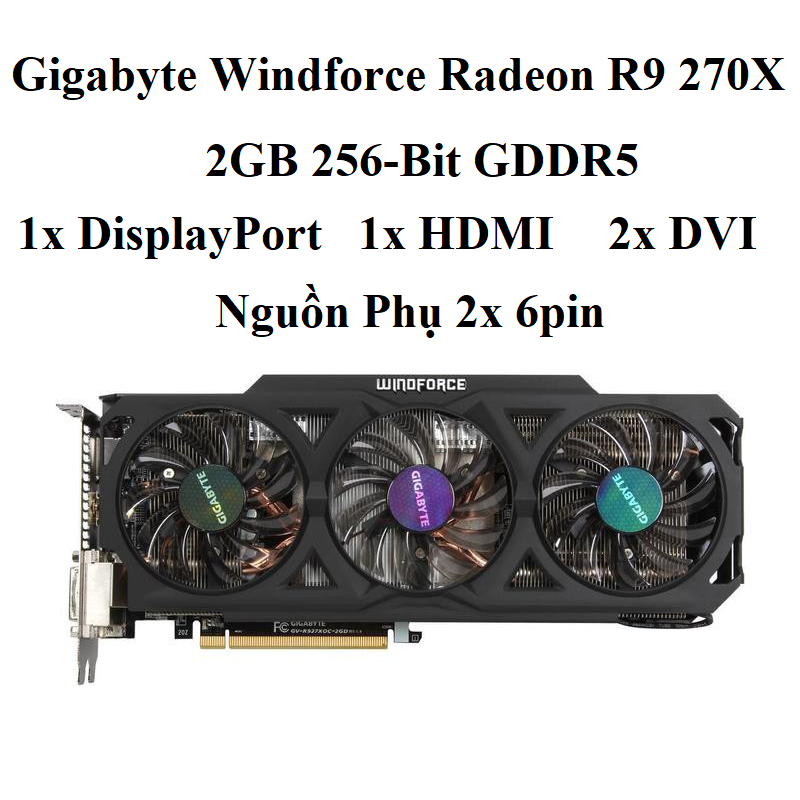 card gaming GIGABYTE R9 270X - 2gb