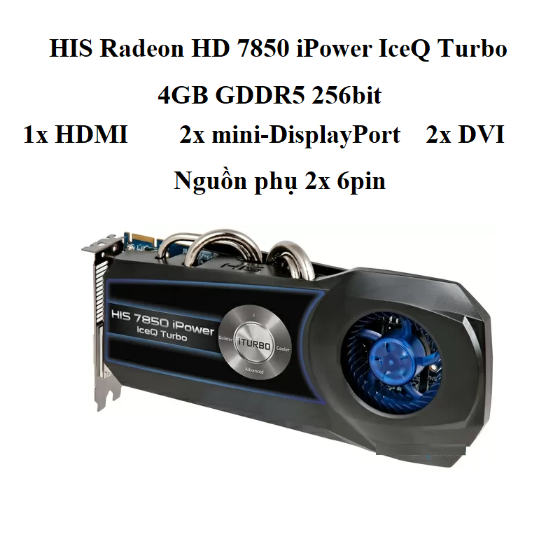 card HIS Radeon HD 7850 iPower IceQ Turbo 4gb