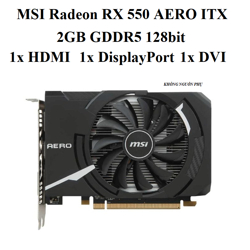 CARD MSI RADEON RX 550  AERO 2GB