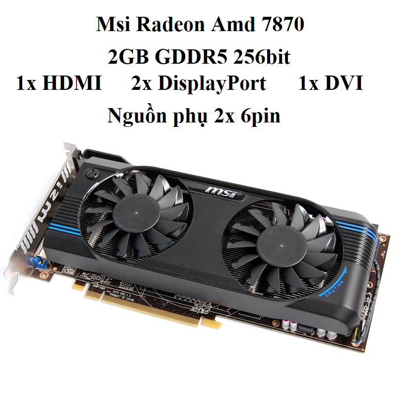 CARD MSI HD 7870 OC - 2D5