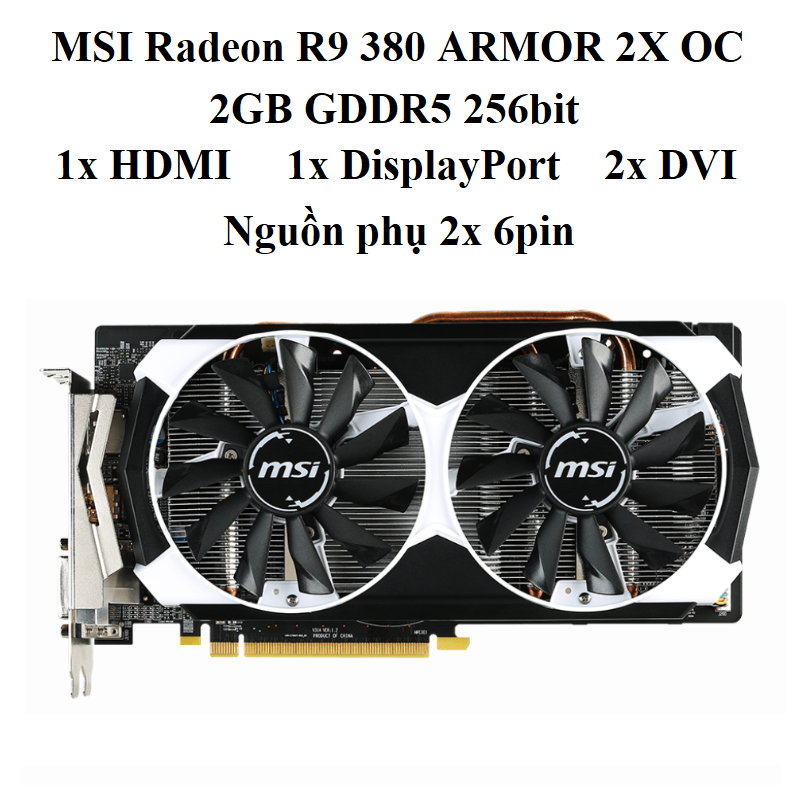 card MSI Radeon R9 380 armor 2GD5T OC