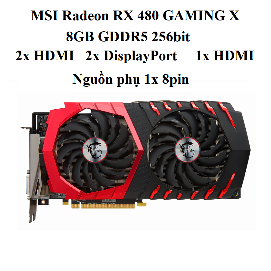 card MSI RADEON RX 480 GAMING X - 4GB