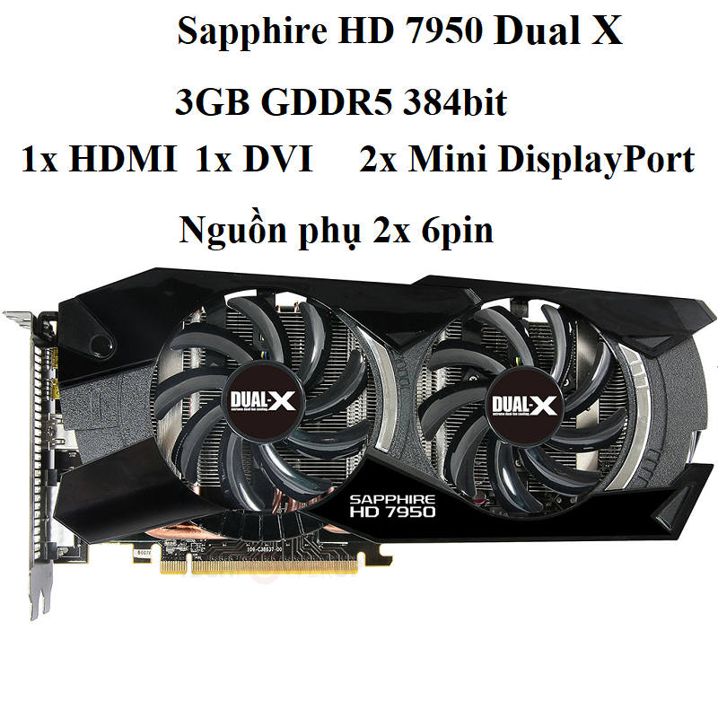 CARD Sapphire HD 7950 - DualX - 3GB D5
