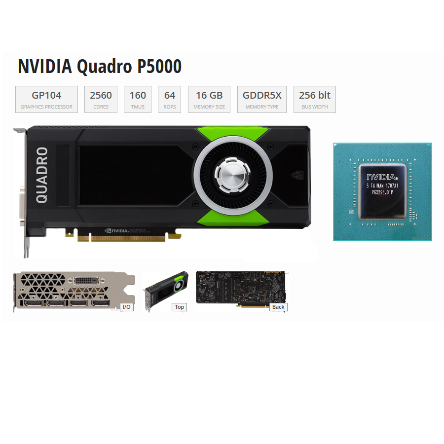 card nvidia quadro p5000 - 16gb