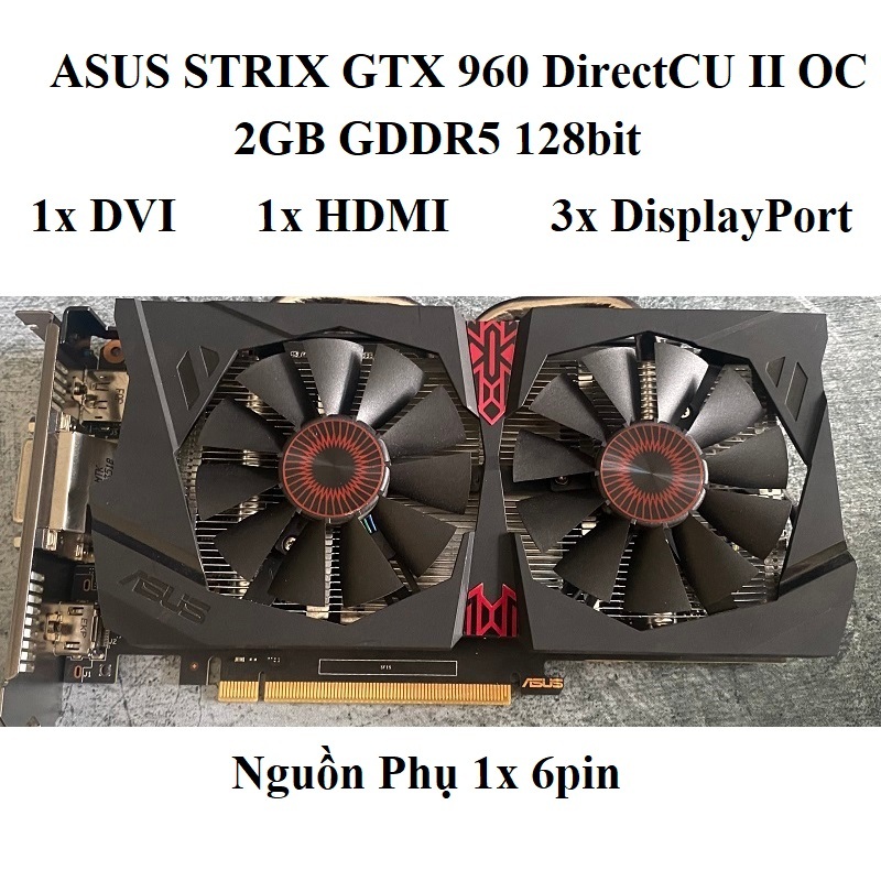 Card màn hình Gaming EVGA GeForce GTX 950, 2GB DDR5 128bit, hàng zin chính hãng, BH 6 tháng