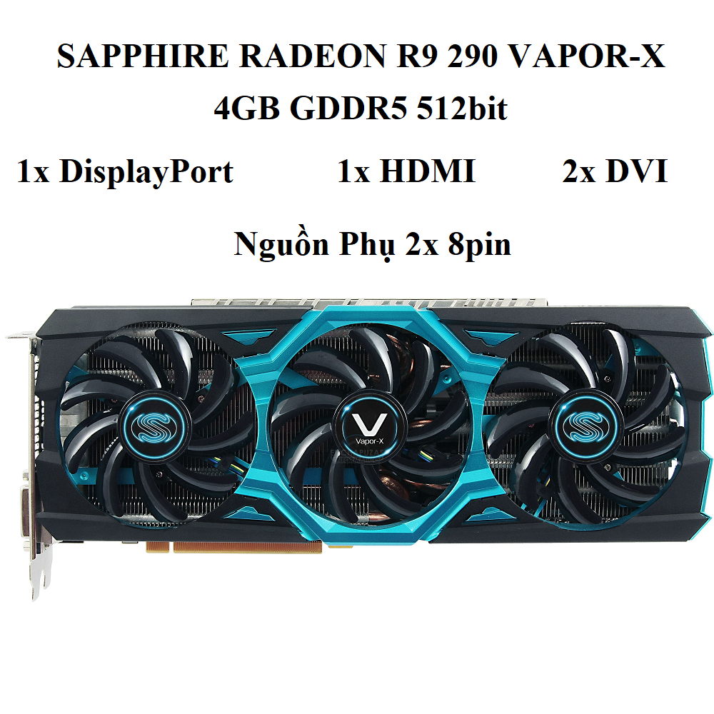 Card màn hình XFX Double D R9 270X - 2GB DDR5 256bit, hàng tháo máy BH 6 tháng
