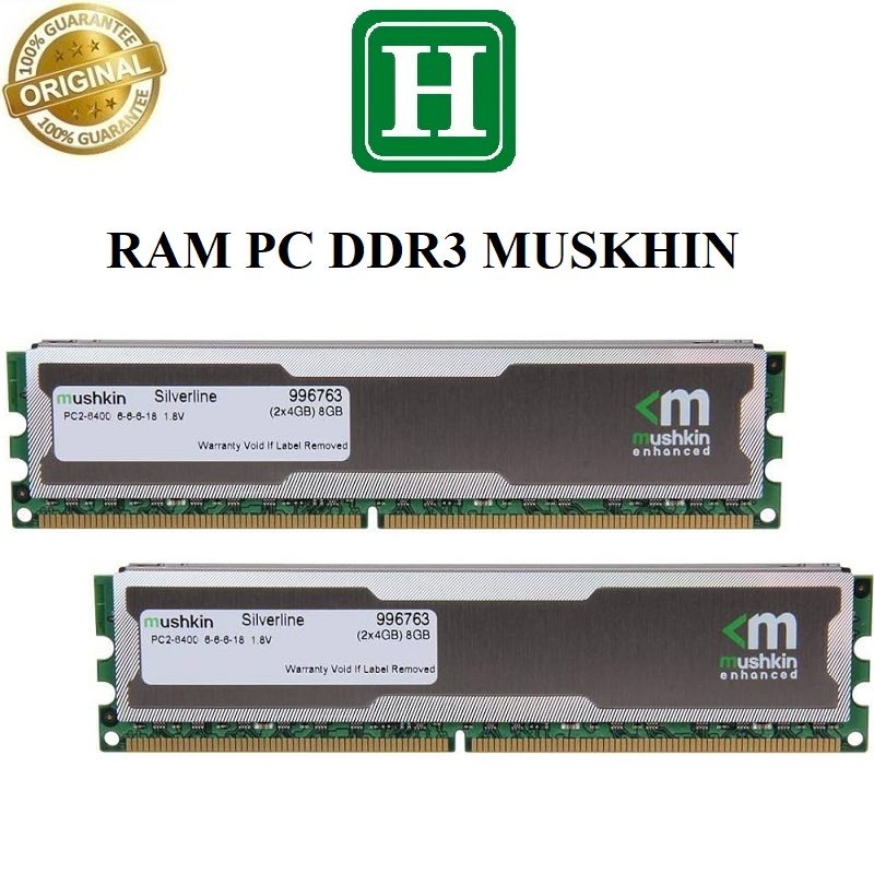 RAM TẢN NHIỆT Mushkin sillverline 4gb DDR3 1333