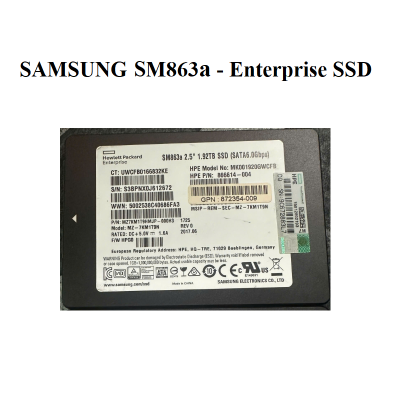 ssd SAMSUNG PM863 - Enterprise SSD  1.92b