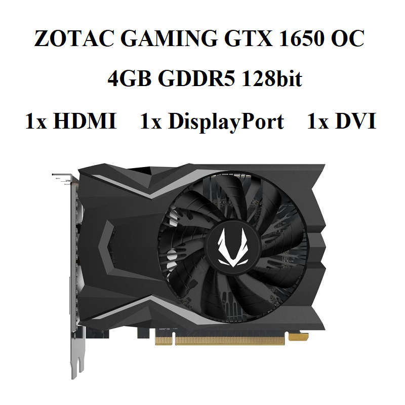 card ZOTAC GAMING GeForce GTX 1650 OC 4gd5