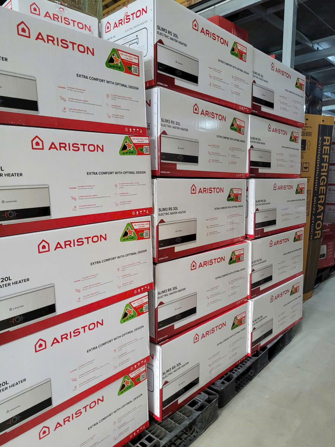 Bình Nóng Lạnh Ngang Ariston 30 Lít Slim3 SL3 30 RS Chính Hãng