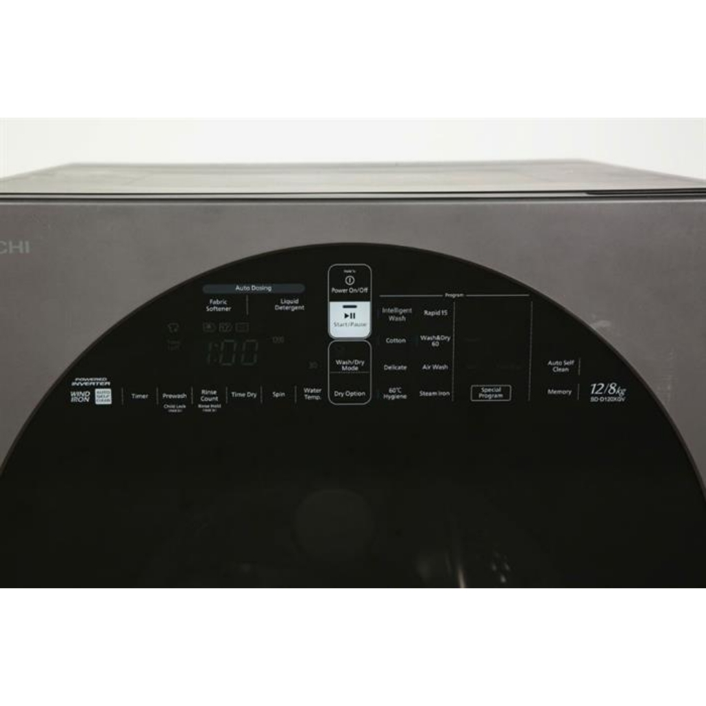 Máy giặt sấy cửa trước HITACHI Inverter Giặt 12 kg / Sấy 8 kg - BD_D120XGV_MAG