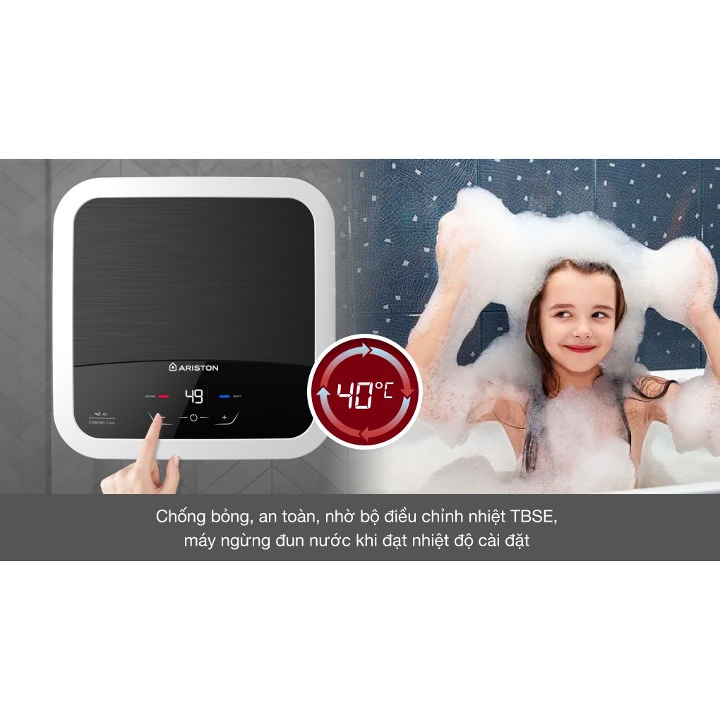 Bình nước nóng gián tiếp Ariston Andris 2 15L - Ag+, Màn hình LED - AN2-15LUXD - Hàng chính hãng