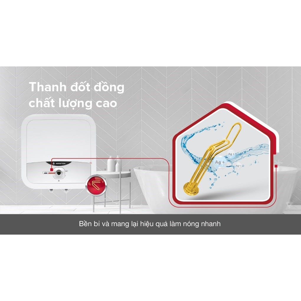 Bình nước nóng gián tiếp Ariston Andris 2 15L _ Có đèn báo nước  _ AN2_15RS2.5FE _Hàng chính hãng
