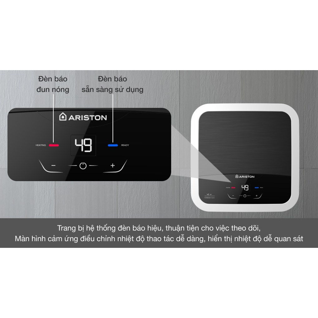 Bình nước nóng gián tiếp Ariston Andris 2 30 Lít - Màn hình LED-AN2-30LUXD - Hàng chính hãng