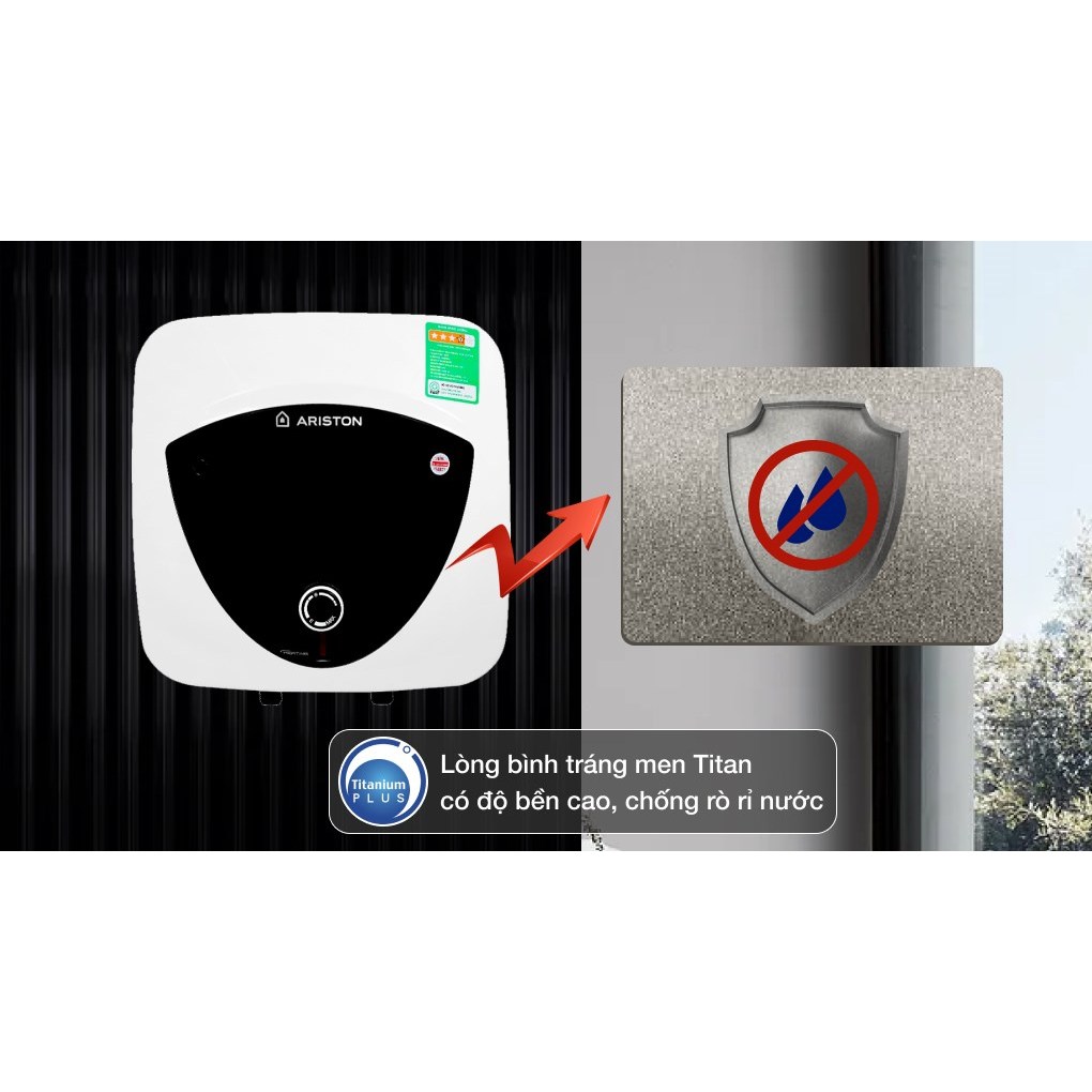 Bình nước nóng gián tiếp Ariston Andris Lux  6L - Lắp trên bồn rửa - ANLUX-6UE - Hàng chính hãng