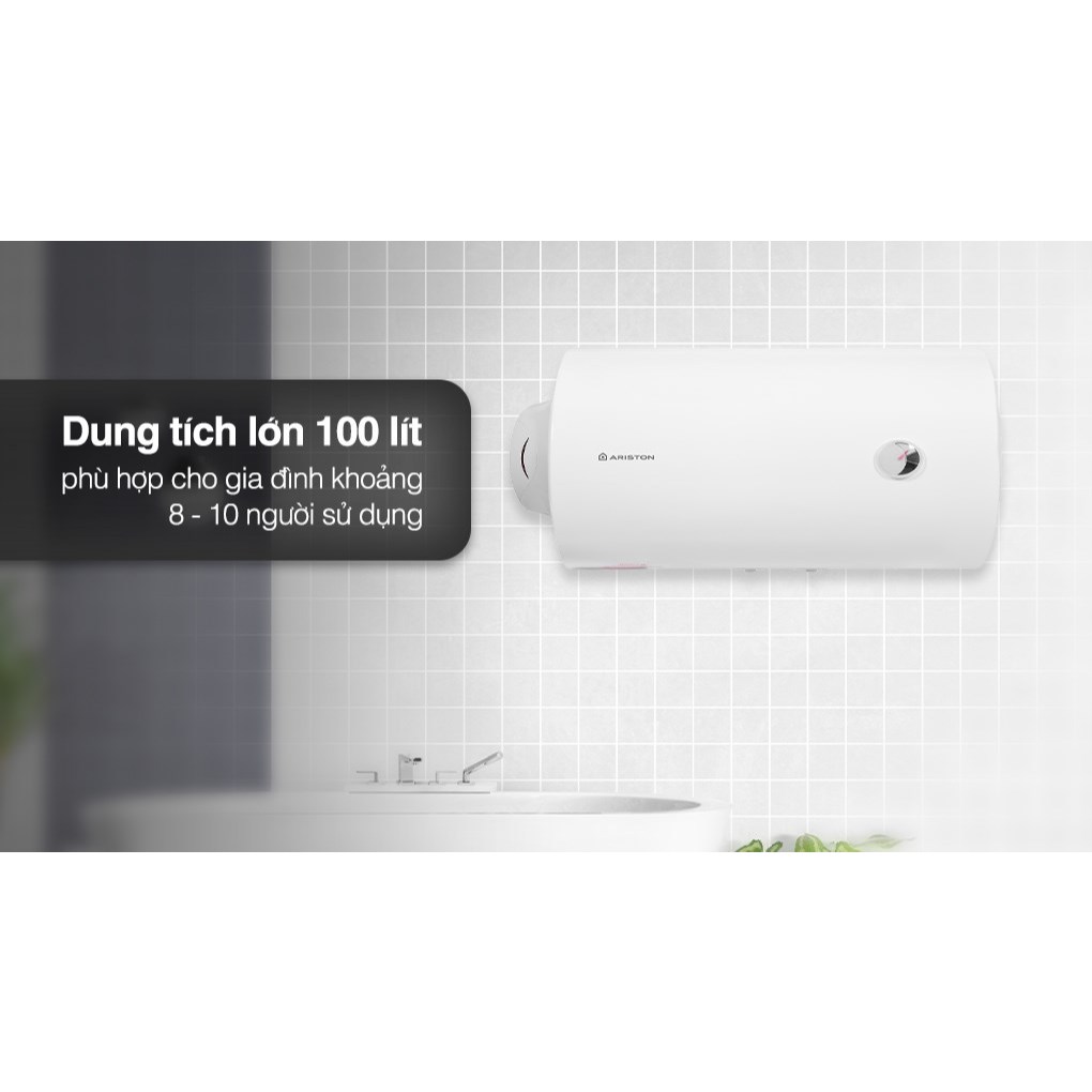 Bình nước nóng Ariston Dung tích lớn 40L - Treo ngang - PROR-40SH2.5FE - Hàng chính hãng