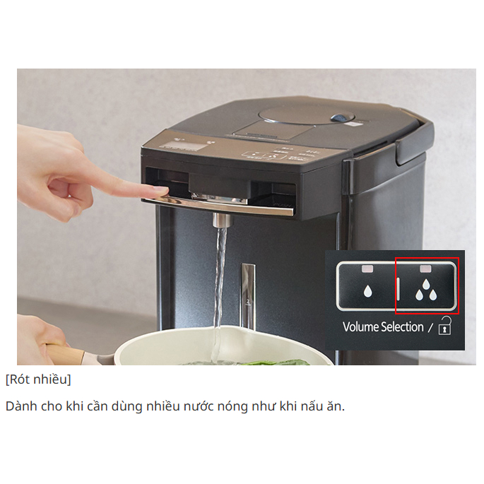 Bình thuỷ điện Tiger 3 Lít - Phiên bản cao cấp, giữ nhiệt đỉnh cao - PIM-J30W - Hàng chính hãng