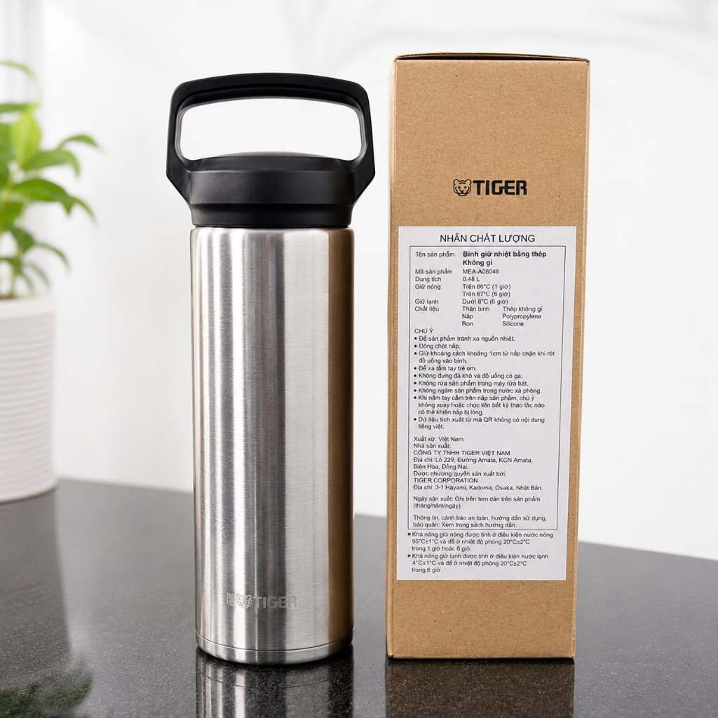 Bình giữ nhiệt lưỡng tính Tiger 480ml _ Công nghệ chống bám bẩn _ MEA_B048 _ XSV _ Hàng chính hãng