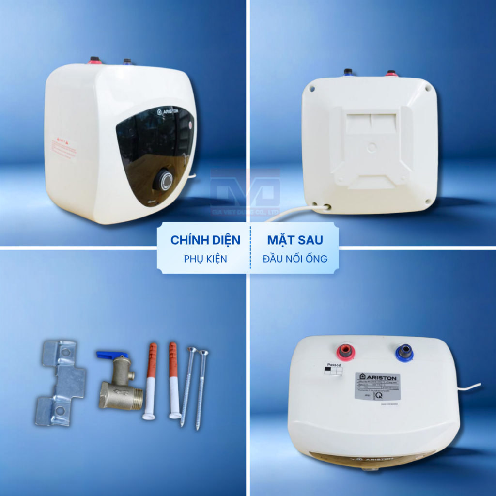 Bình nước nóng gián tiếp Ariston Andris Lux  6L - Lắp dưới bồn rửa-ANLUX-6BE - Hàng chính hãng