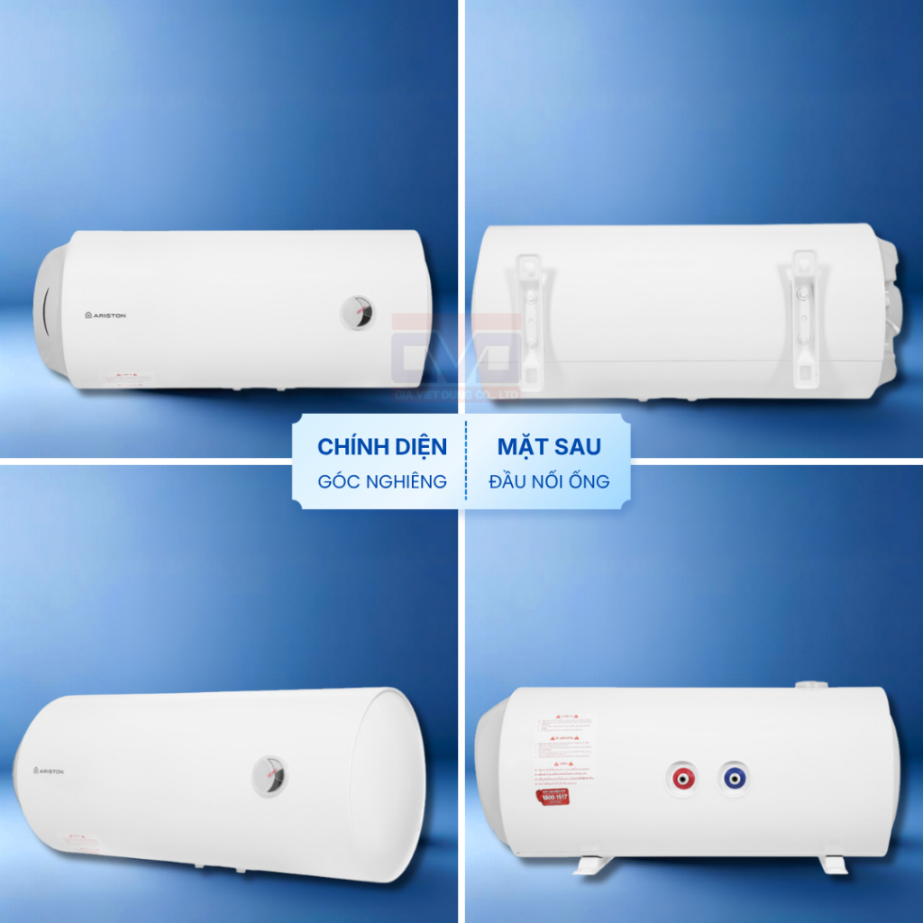 Bình nước nóng Ariston Dung tích lớn 40L - Treo ngang - PROR-40SH2.5FE - Hàng chính hãng