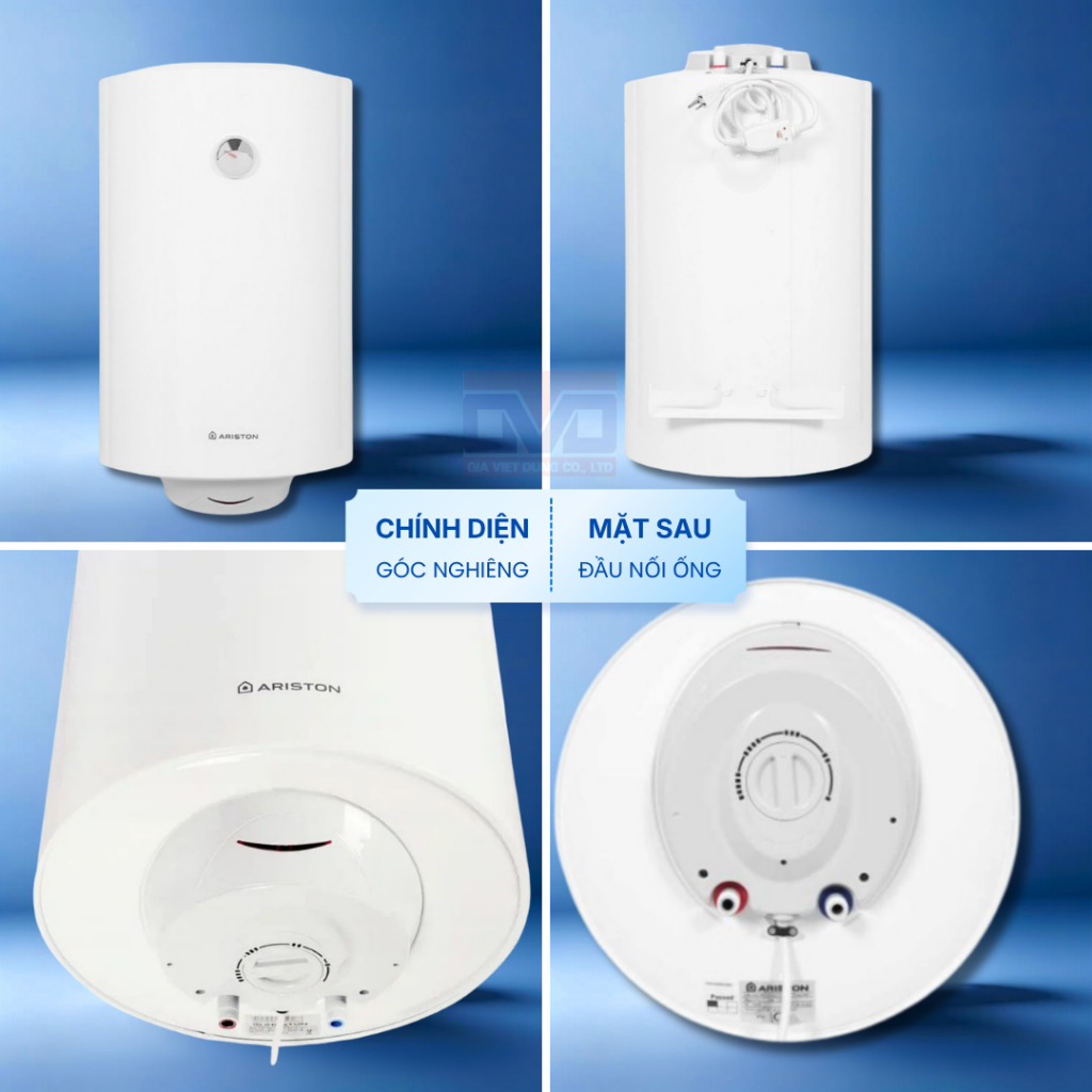 Bình nước nóng Ariston Dung tích lớn 80L - Treo đứng - PROR-80V2.5FE - Hàng chính hãng