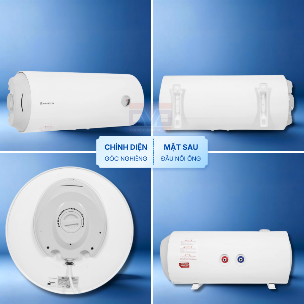 Bình nước nóng Ariston Dung tích lớn 100 Lít - Dáng ngang/Đứng - PROR-100H2.5FE/V2.5FE - Chính hãng