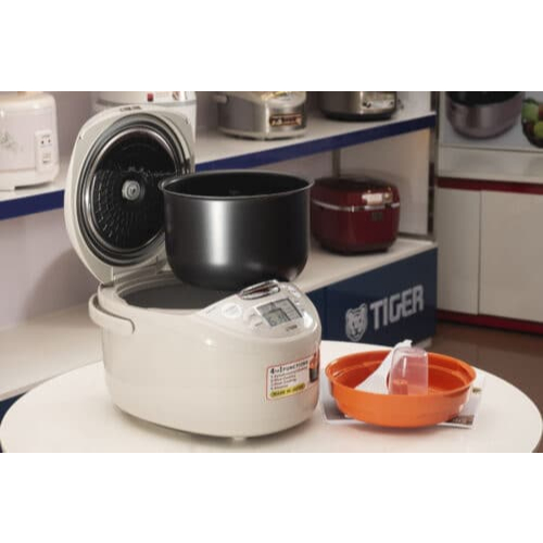 Nồi cơm điện tử Tiger 1.8 Lít JAX-S18W - Công nghệ nấu độc quyền Tacook 2 trong 1, Hàng chính hãng