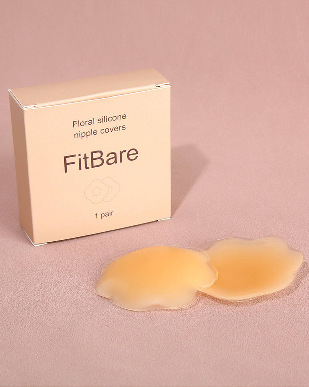 Miếng Dán Ngực Silicone Hình Hoa FitBare SYV-004 (6.5cm) - Tái Sử Dụng, Siêu Dính, Chống Nước, Mỏng Nhẹ Tự Nhiên
