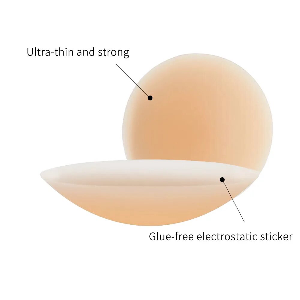 Miếng Dán Ngực Silicone FitBare 8cm ZY-NP02 - Dán Nụ Có Keo Siêu Dính, Tự Nhiên & Chống Nước