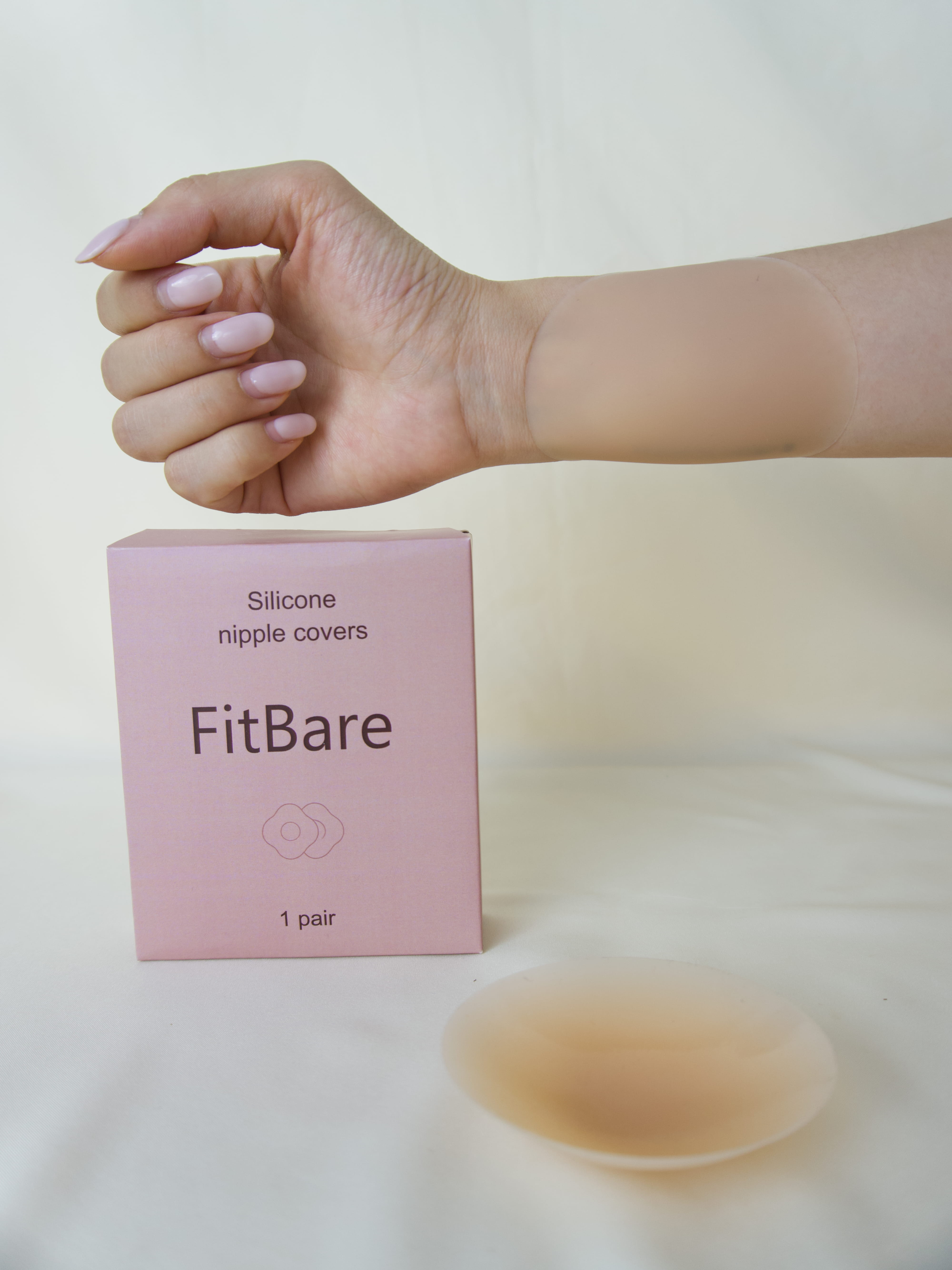 Miếng Dán Ngực Silicone FitBare 8cm ZY-NP02 - Dán Nụ Có Keo Siêu Dính, Tự Nhiên & Chống Nước
