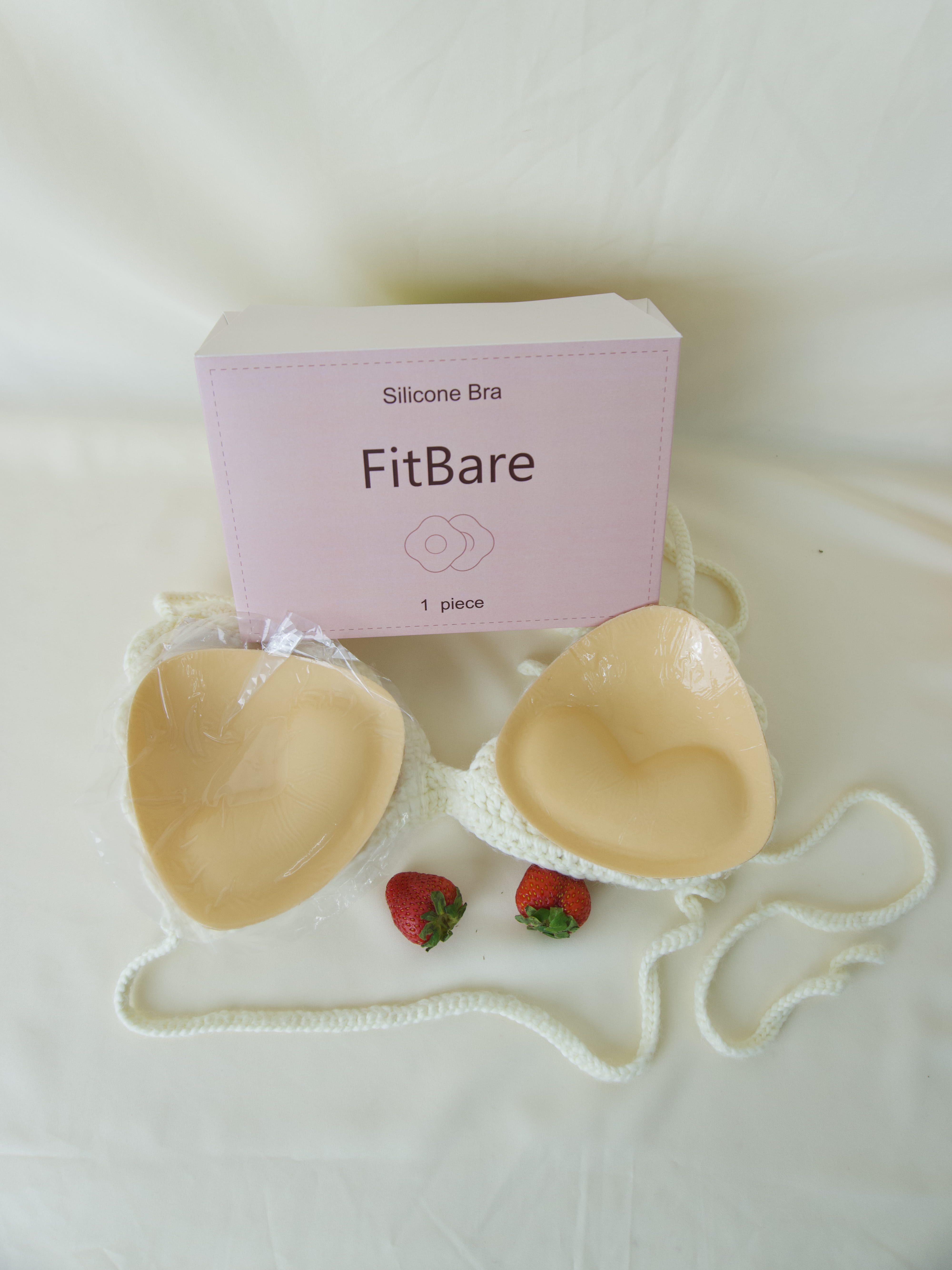 Miếng Dán Nâng Ngực Dày 3cm FitBare NP-S250802 - Đệm Độn Push-Up Tạo Khe, Keo Siêu Dính, Màu Nude