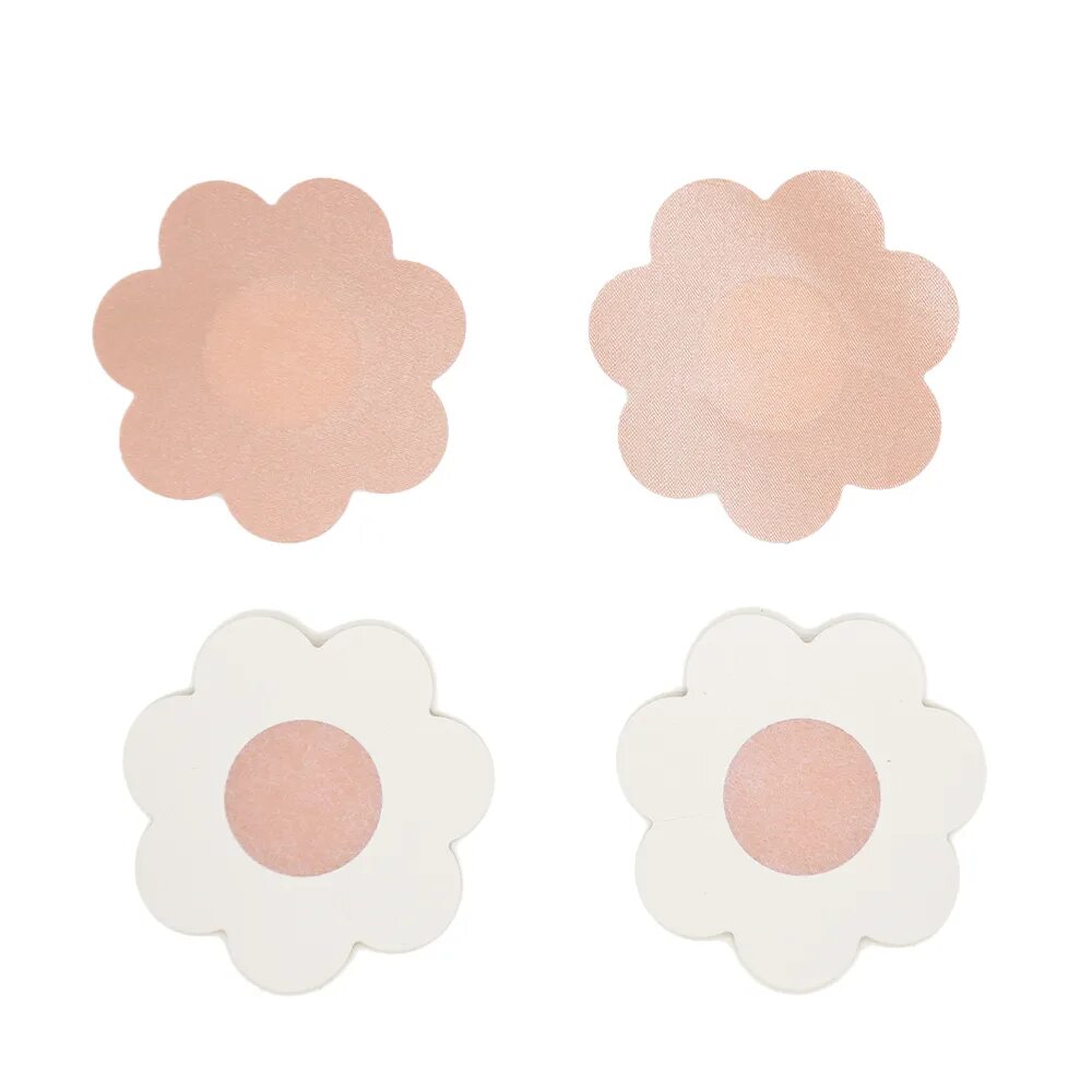 Miếng Dán Ngực Vải Lụa Satin FitBare SYV-003 (6.5cm) - 7 Cặp Dán Keo Vải Cực Mỏng, Keo Bám Dính Chống Nước, Màu Nude
