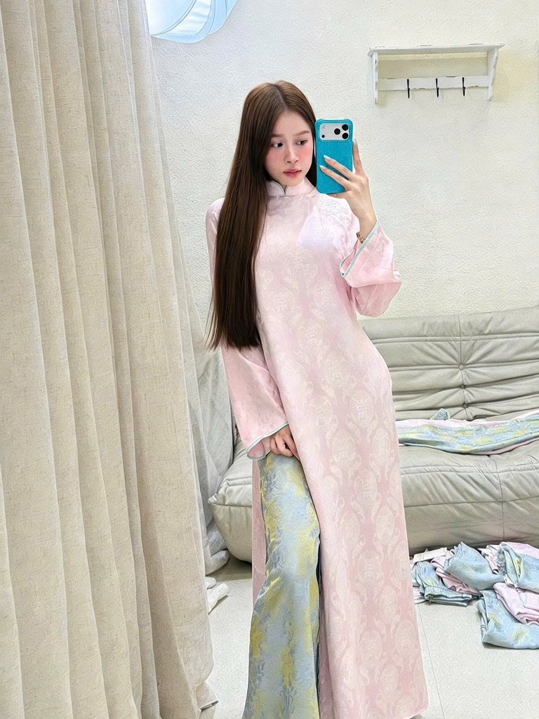 AD thọ hồng lót thọ xanh+ quần xanh tơ ánh