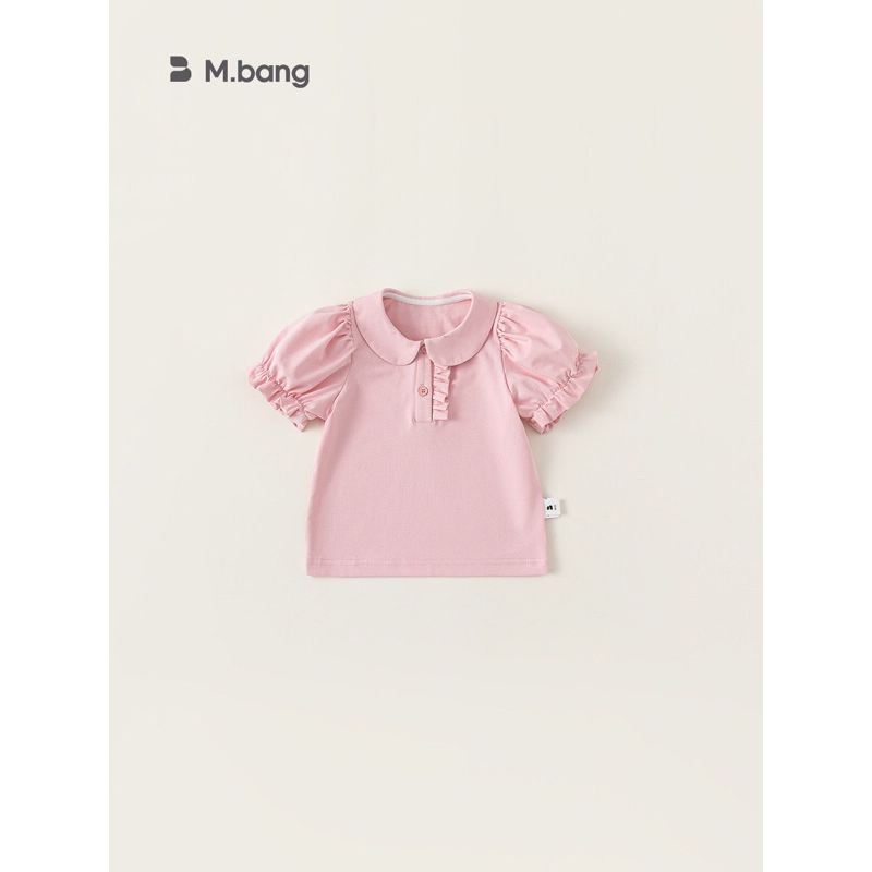 Áo bé gái Mbang hàng thiết kế tay bồng, Áo bé gái cộc tay Mbang chất siêu mát