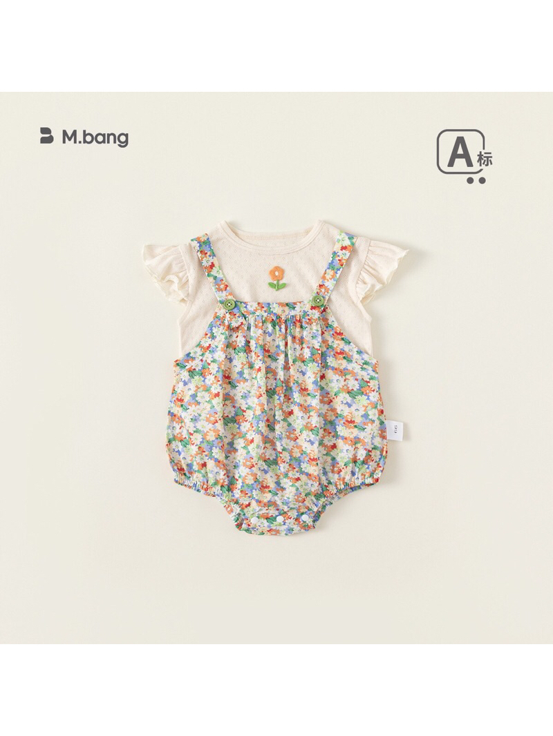 Váy bé gái Mbang 2 chi tiết vải nhẹ thoáng mát, Yếm bé gái Mbang 2 chi tiết vải nhẹ mát