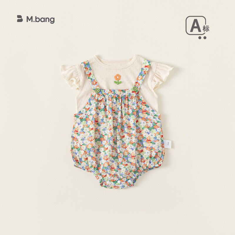 Váy bé gái Mbang 2 chi tiết vải nhẹ thoáng mát, Yếm bé gái Mbang 2 chi tiết vải nhẹ mát