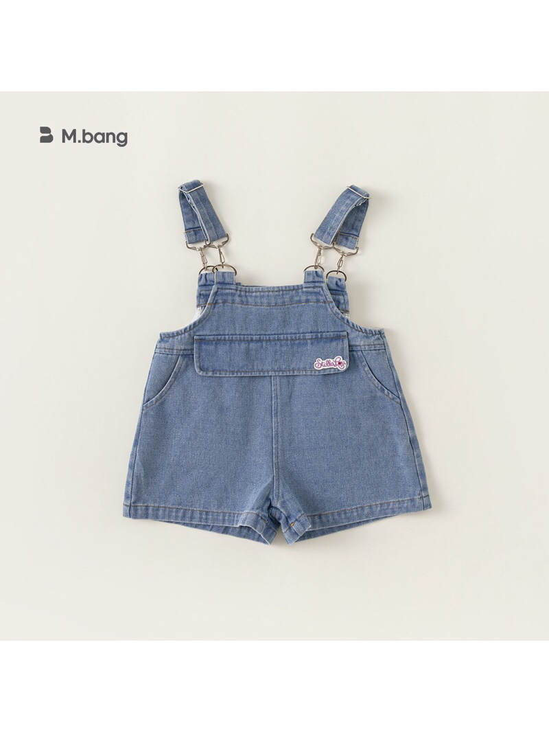 Yếm bò bé gái Mbang hàng thiết kế tai thỏ phía sau xinh xắn, Yếm bò Mbang cho bé đi chơi điệu đà